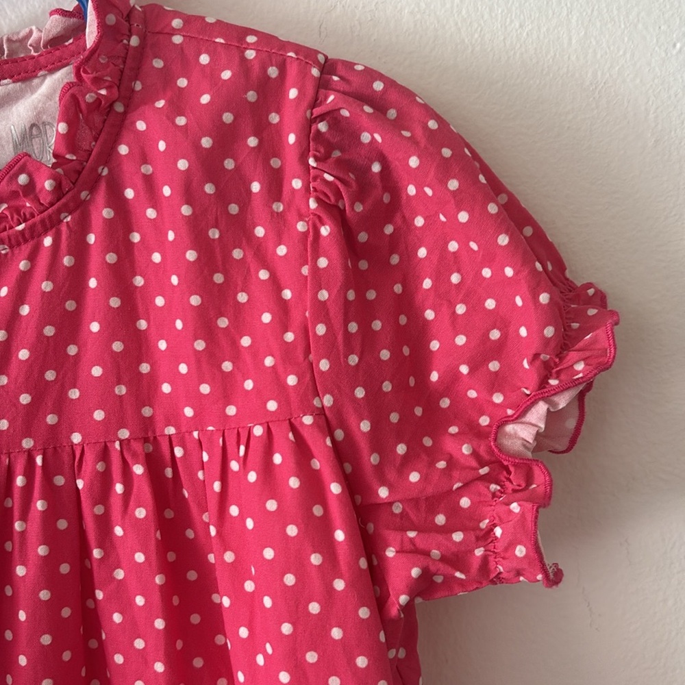 Merce and Me pink and white polka dot 100% cotton dress - Picture 2 of 5